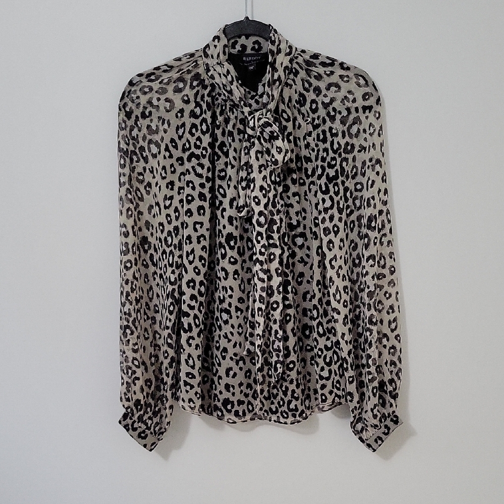 Bardot Leopard Print Blouse, Size Small